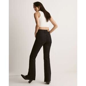 Madewell The Perfect Vintage Flare Jeans Sz 24 Black Cotton Stretch High Rise